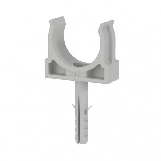 Держатель для труб (клипса) d25мм+дюбель DKC 51325
