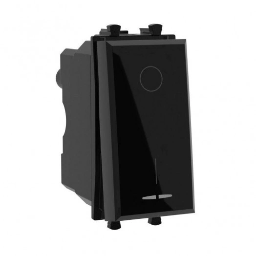 Выключатель 1-кл. 2п 1мод. "Avanti" "Черный квадрат"  DKC 4402221