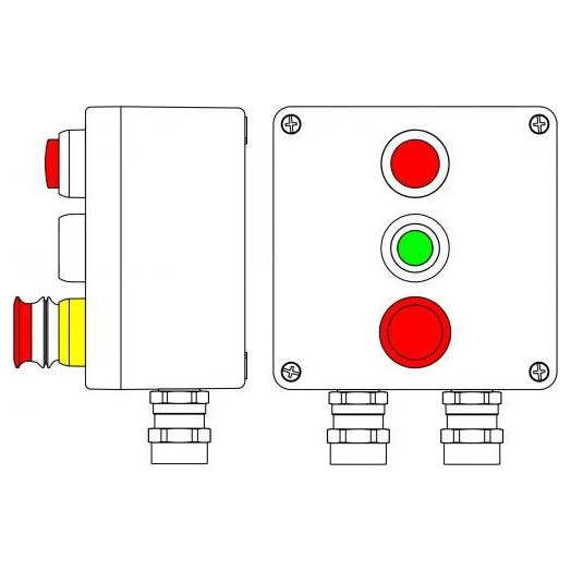 Корпус взрывозащищенный 160х160х90мм 1Ex d e IIC T6 Gb X /Ex tb IIIB T80град.С Db X / IP66 Т6 40град.С алюм. DKC 2201.171.19.00B