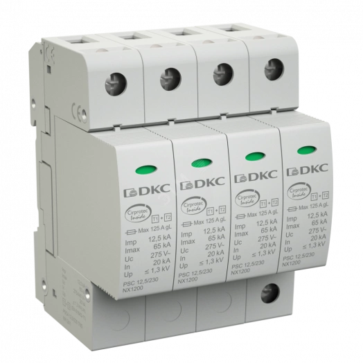 Ограничитель перенапряжения класс I+II 1П L-N 12.5кА (10/350)