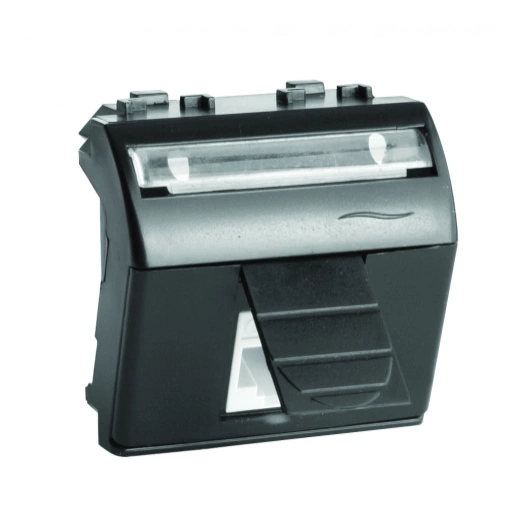 Розетка мультимедийная Brava 2мод. HDMI со шторкой черн. DKC 77102N