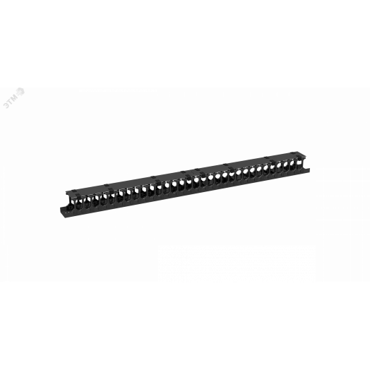 Органайзер кабельный вертикальный, 33U, для шкафов серий TFR-R, TFI-R и TFA, Ш97хГ110мм, металлический, с пластиковыми пальцами, с крепежом, цвет черный