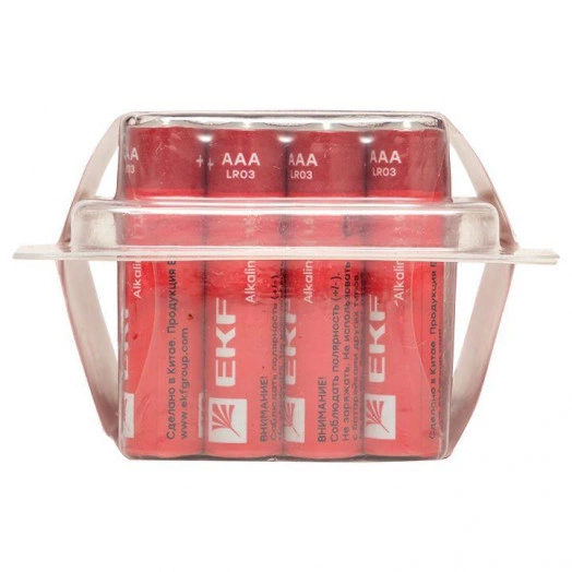 Элемент питания алкалиновый AAA/LR03 пласт. бокс (уп.24шт) EKF LR03-BOX24