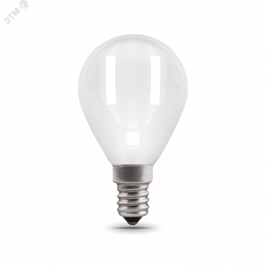 Лампа светодиодная LED 9 Вт 590 Лм 3000К теплая Е14 Шар milky Filament Gauss