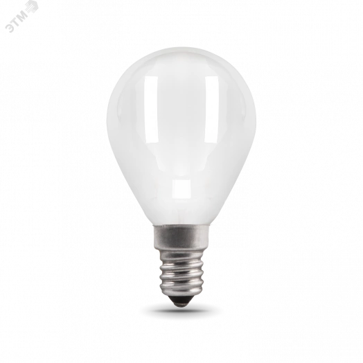 Лампа светодиодная LED 9 Вт 590 Лм 3000К теплая Е14 Шар milky Filament Gauss