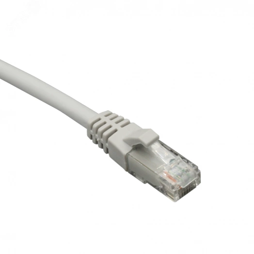 Патч-корд SUPRLAN UTP 6 4x2 24AWG (7x0.2mm) Cu LSZH серый 1м