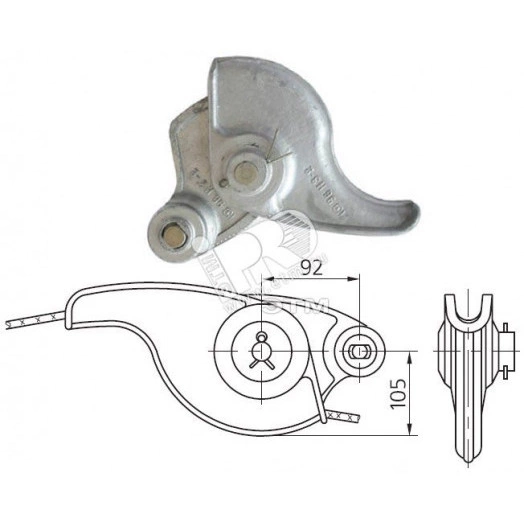 Зажим натяжной заклинивающий НЗ-2-7