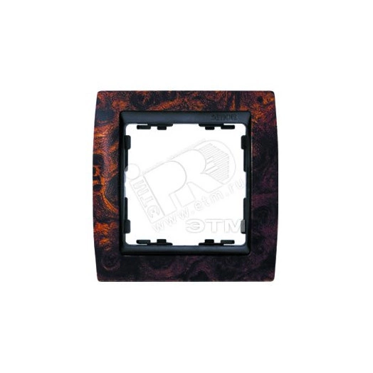 Рамка на 2 поста, S82, корень ореха - графит