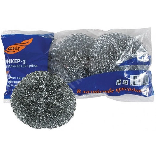 Губки металлические ''Юнкер-3'', оцинкованная сталь, 3 шт./уп.