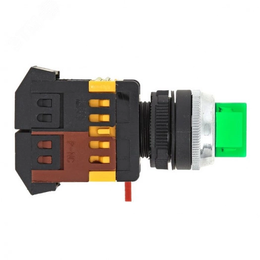 Переключатель ANC-22 3P зеленый с подсветкой 380В NO+NC