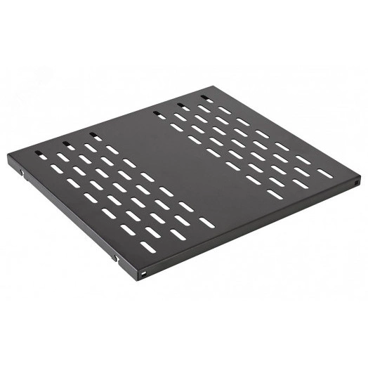 Полка стационарная перфорированная усиленная (450мм*490мм) черная