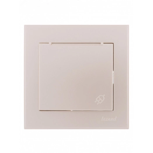 Розетка RAIN с/з с крышкой керамика жемчужно-белый перламутр