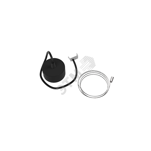 Комплект для подвеса светильников Stellar-Line, длина троса 1,2 м (1 комплект на 1 светильник) RAL9005 черный матовый