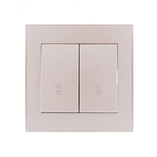 Выключатель RAIN проходной 2-ой жемчужно-белый перламутр