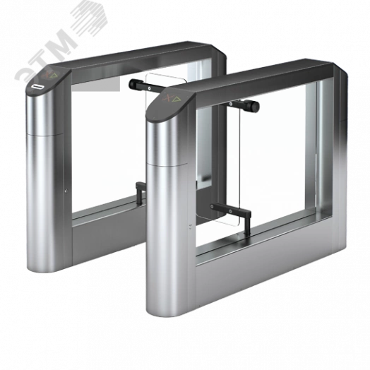 Турникет тумбовый моторизованный, крайний элемент с шириной прохода 900 мм, картоприёмником и встроенным считывателем Mifare