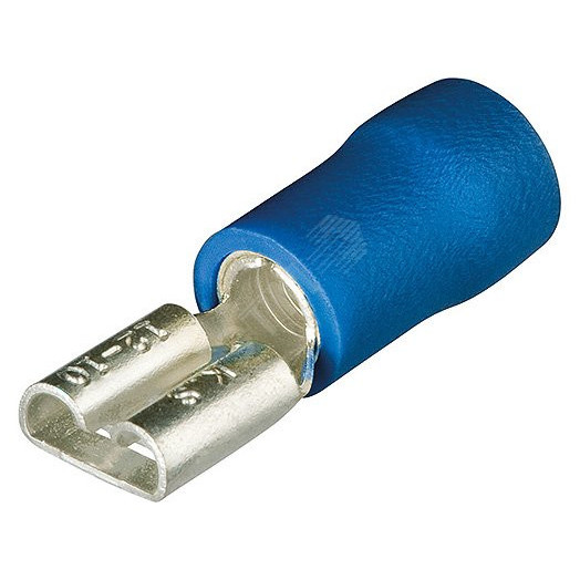 Гильзы флажковые изолированныеованные синие штекер: 63 x 08 мм 15 - 25 мм (AWG 15-13) 100 шт KN-9799021