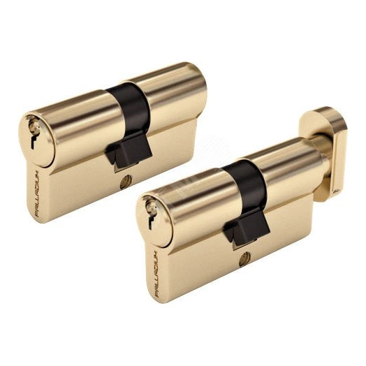 Цилиндровый механизм ''PALLADIUM'' асимметричный, 90 мм, ключ-ключ, латунь