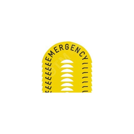 Пластина с маркировкой аварийного останова