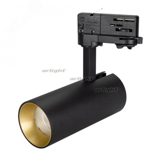 Светильник трековый SP-POLO-TRACK-LEG-R65-8W Day4000 (BK-GD, 40 deg) (ARL, IP20 Металл, 3 года)