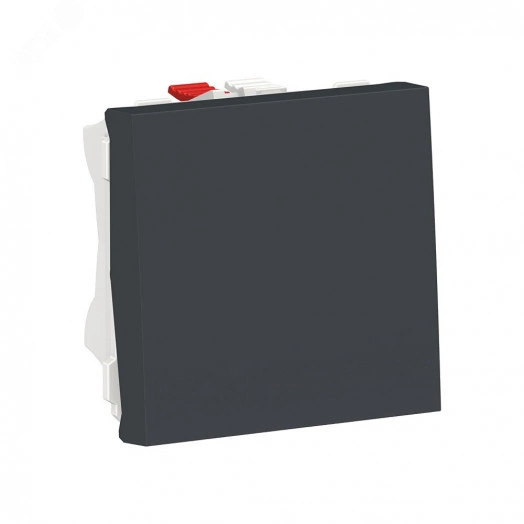 Выключатель UNICA MODULAR одноклавишный схема 1 10 AX 250 В 2 модуля антрацит