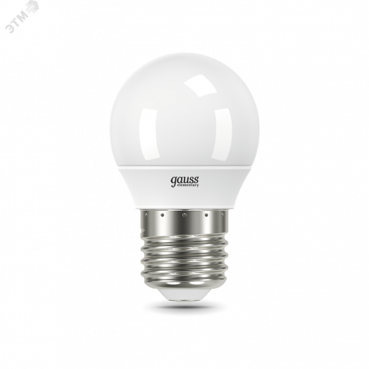 Лампа светодиодная LED 12 Вт 950 Лм холодная 6500К Е27 шар Elementary Gauss