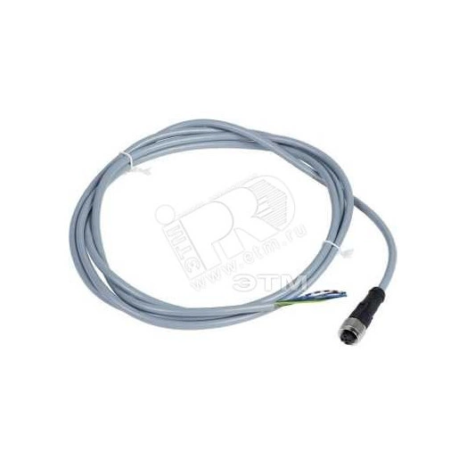 Коннектор прямой кабельно-гнездовой М12 5 отверстий (2м)