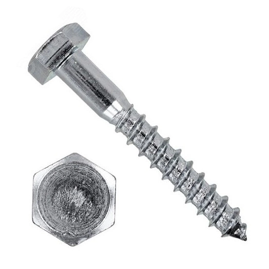 Шуруп DIN571 12х160 сантехнический шестигранная головка
