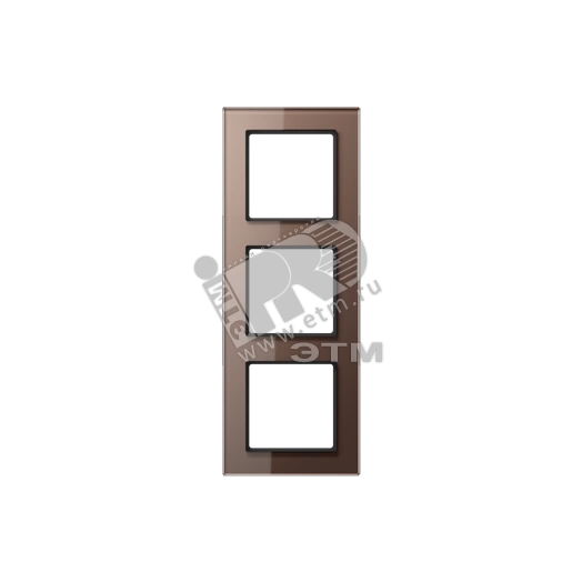 Рамка 3-я для горизонтальной/вертикальной установки  Серия- ACreation  Материал- стекло  Цвет- мокко