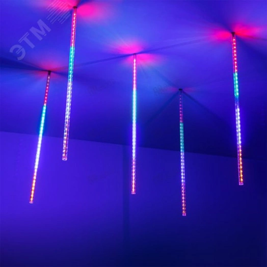 Гирлянда светодиодная декоративная ARD-ICEFALL-CLASSIC-D12-500-5PCS-CLEAR-72LED-LIVE RGB (230V, 6W) (ARDCL, IP65)