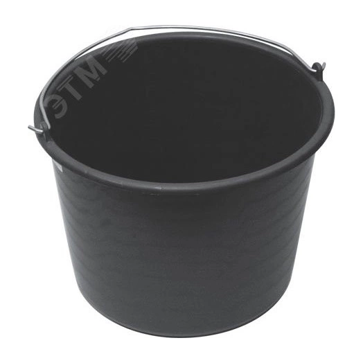 Ведро строительное пластиковое для перемешивания раствора, усиленные стенки 12 л