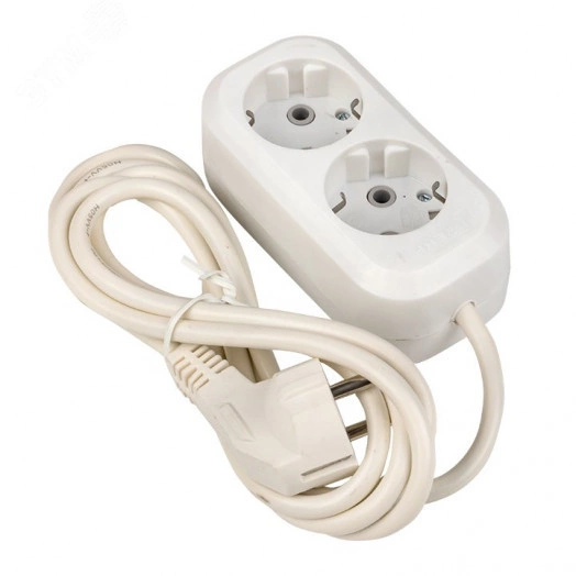 Удлинитель Эксперт 2 гнезда шнур 2м 16А/3.5кВт с заземлением ПВС 3х1