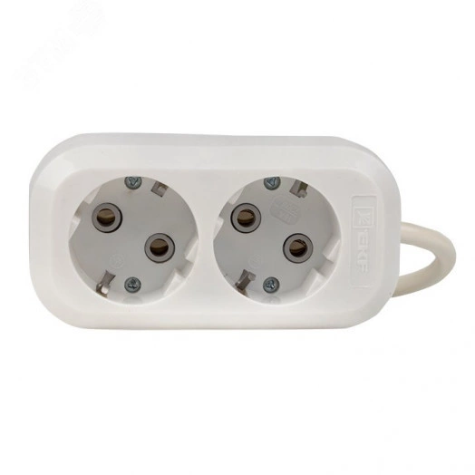Удлинитель Эксперт 2 гнезда шнур 2м 16А/3.5кВт с заземлением ПВС 3х1