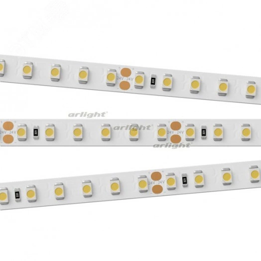 Лента LED RT 2-5000 24V Warm2700 2x (3528, 600 LED, LUX) (ARL, 9.6 Вт/м, IP20)