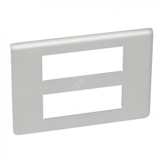 Рамка пластиковая Mosaic 2х6 модулей алюминий