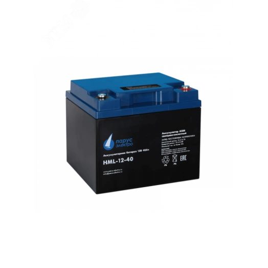 Батарея аккумуляторная 12В 40Ач со сроком службы до 12 лет HML-12-40