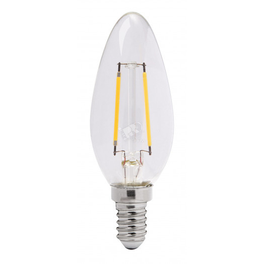 Лампа светодиодная LED 5Вт СТ37 E14 теплый прозрачная