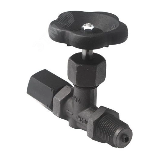 Клапан игольчатый S004.16.100 1/2' внутр.-1/2' на уж.,углеродистая сталь