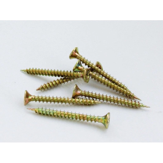 Шуруп универсальный 4,5х80 потайная головка,      остроконечный, желтопассивированный (1500шт)