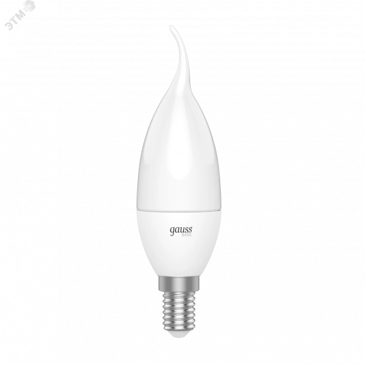 Лампа светодиодная LED 6.5 Вт 550 Лм 6500К холодная E14 Свеча на ветру Black Gauss