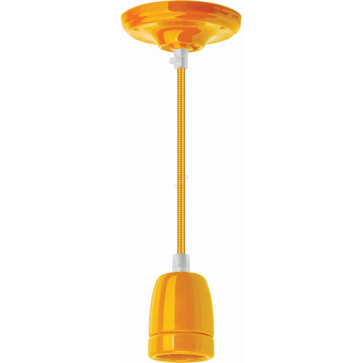 Светильник с проводом 1м.Е27 декор желтый