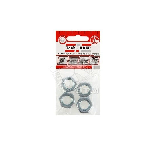 Гайка DIN934 М16 шестигранная оцинкованная (4 шт)