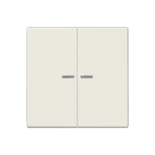 Клавиша 2-я для выключателей и кнопок  с окошком для подсветки. Серия LS990  Материал- дуропласт  Цвет- лоновая кость