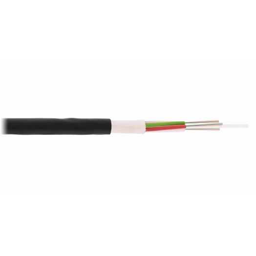 Кабель волоконно-оптический, 4 волокна, SM 9/125 G.657.A1, внешний, со стеклонитями, 6кН,PE, черный
