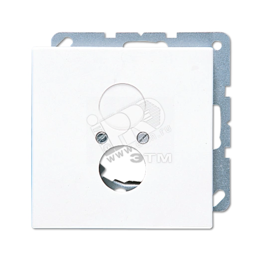 Крышка для 2-х гнезд (разъемов для громкоговорителей)  белая