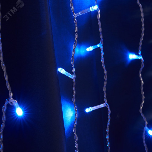 Гирлянда бахрома LED синий 5.3х0.7м IP44