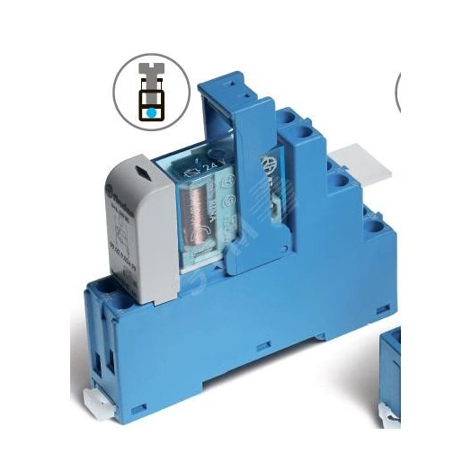 Модули реле интерфейсные с клипсой-держателем светодиод+диод контакты AgNi 2CO 10A 24VDC