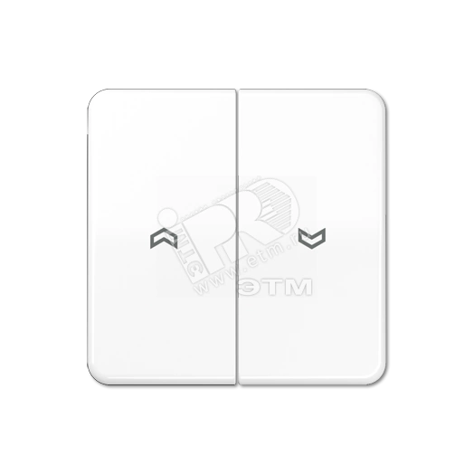 Клавиши для выключателя управления жалюзи 509VU и кнопки 539VU  белые