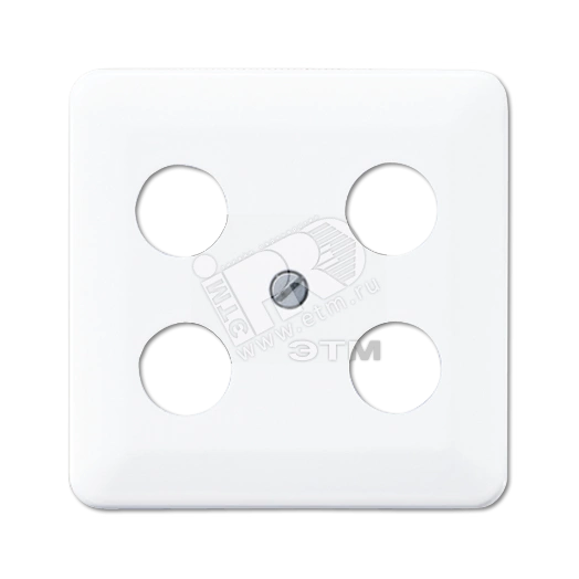Крышка для SAT-TV-розетки с 4-мя гнездами белая