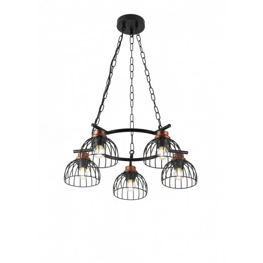 Люстра  Rivoli Agarola 1018-206 5 х Е27 40 Вт лофт - кантри