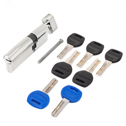 Механизм цилиндровый для врезных замков, АЛЛЮР DL-02 90 (30 верт. х10х50) СP хром